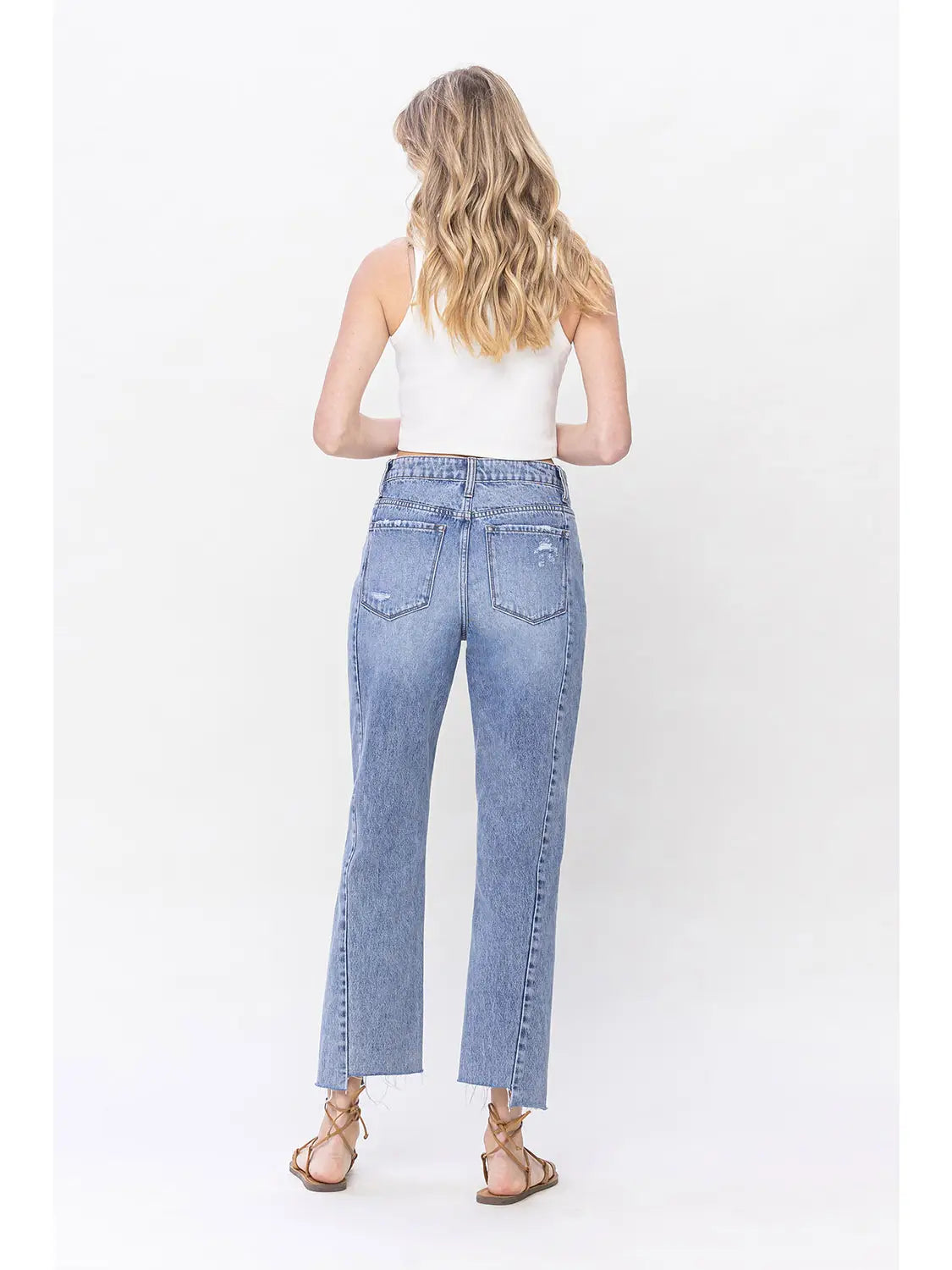 Rigid High Rise Straight Jeans
