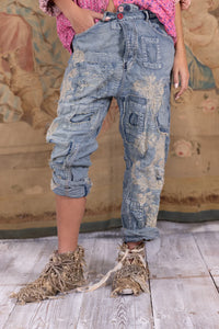 Lace Embroidered Miner Denims 520