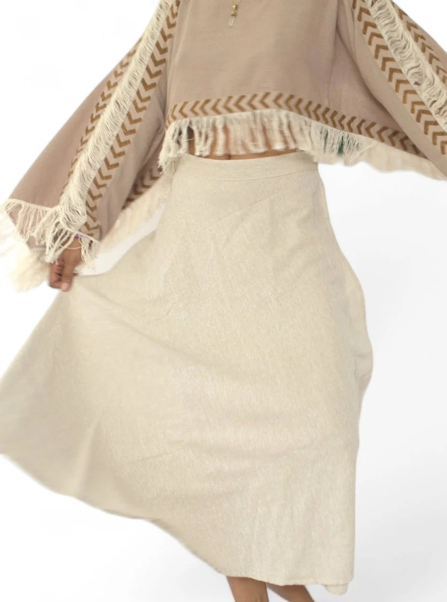 Organic Cotton Cool Sand Wrap Skirt