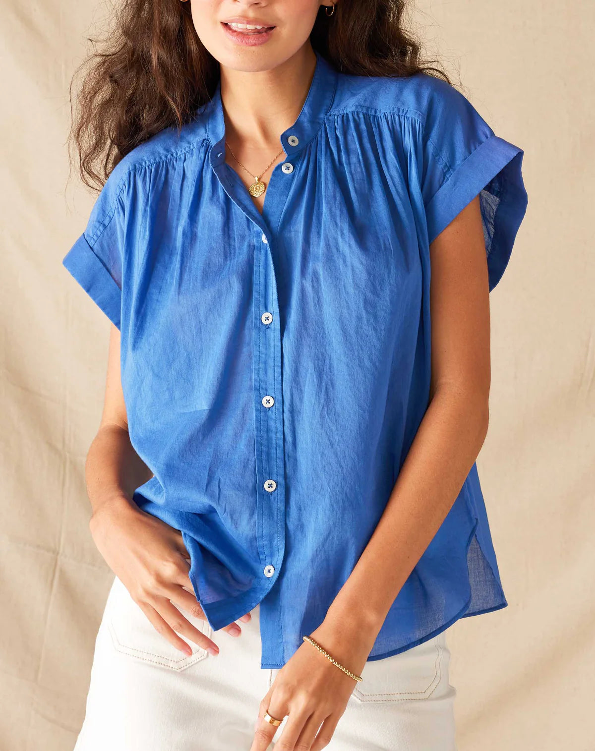 Aphrodite Short Sleeve Button Up Shirt