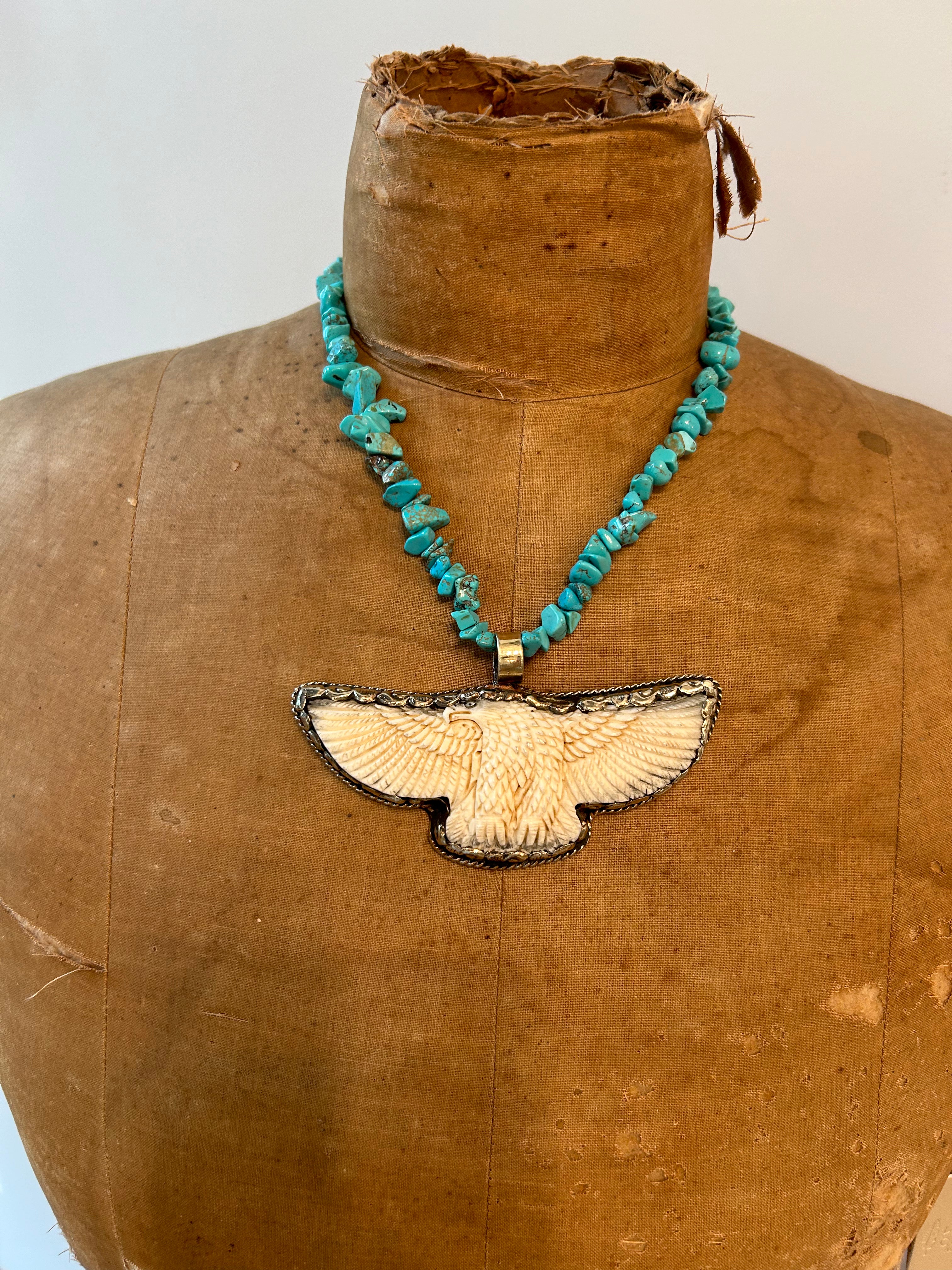 Turquoise Bird Necklace