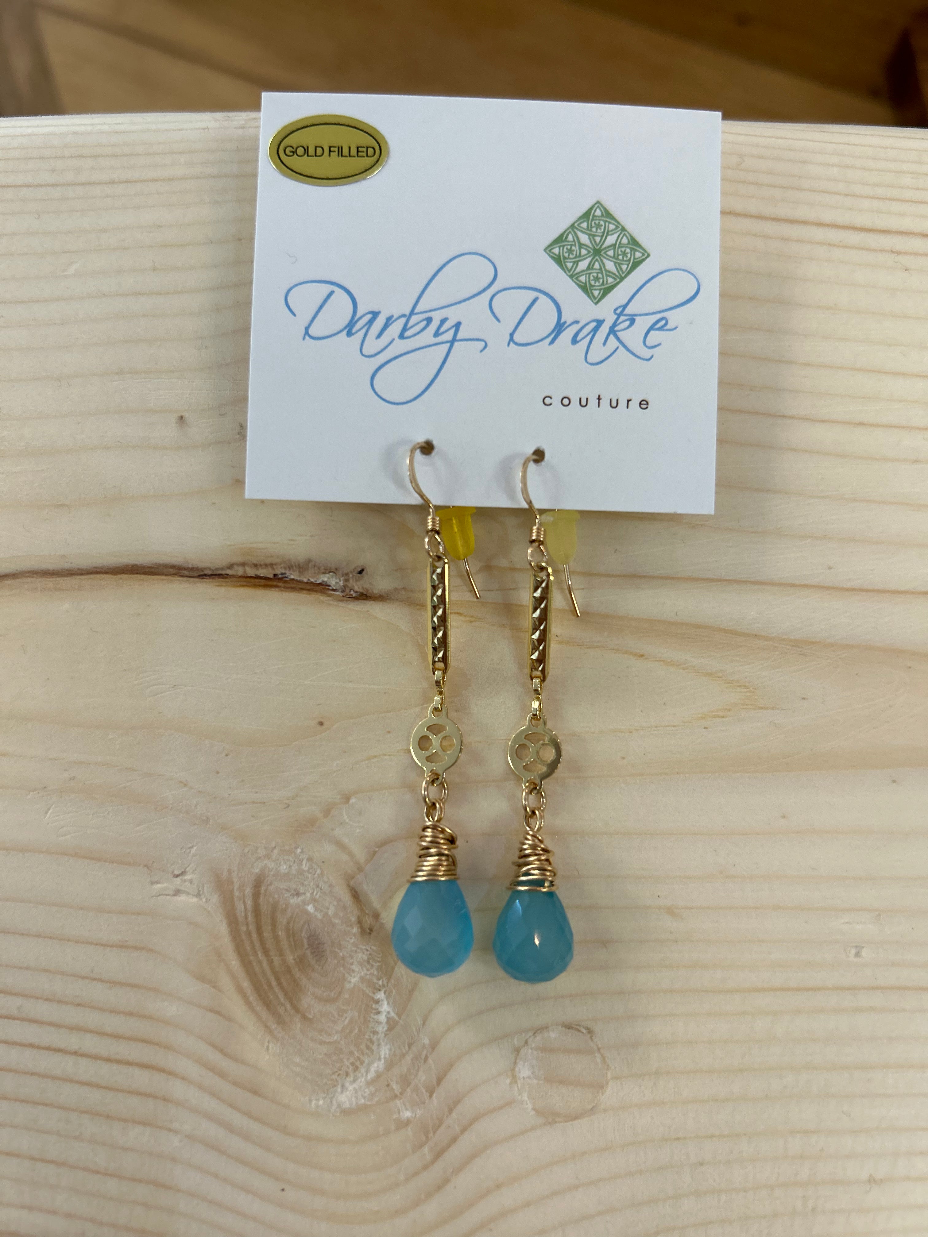 Blue Chalcedony Earrings A4