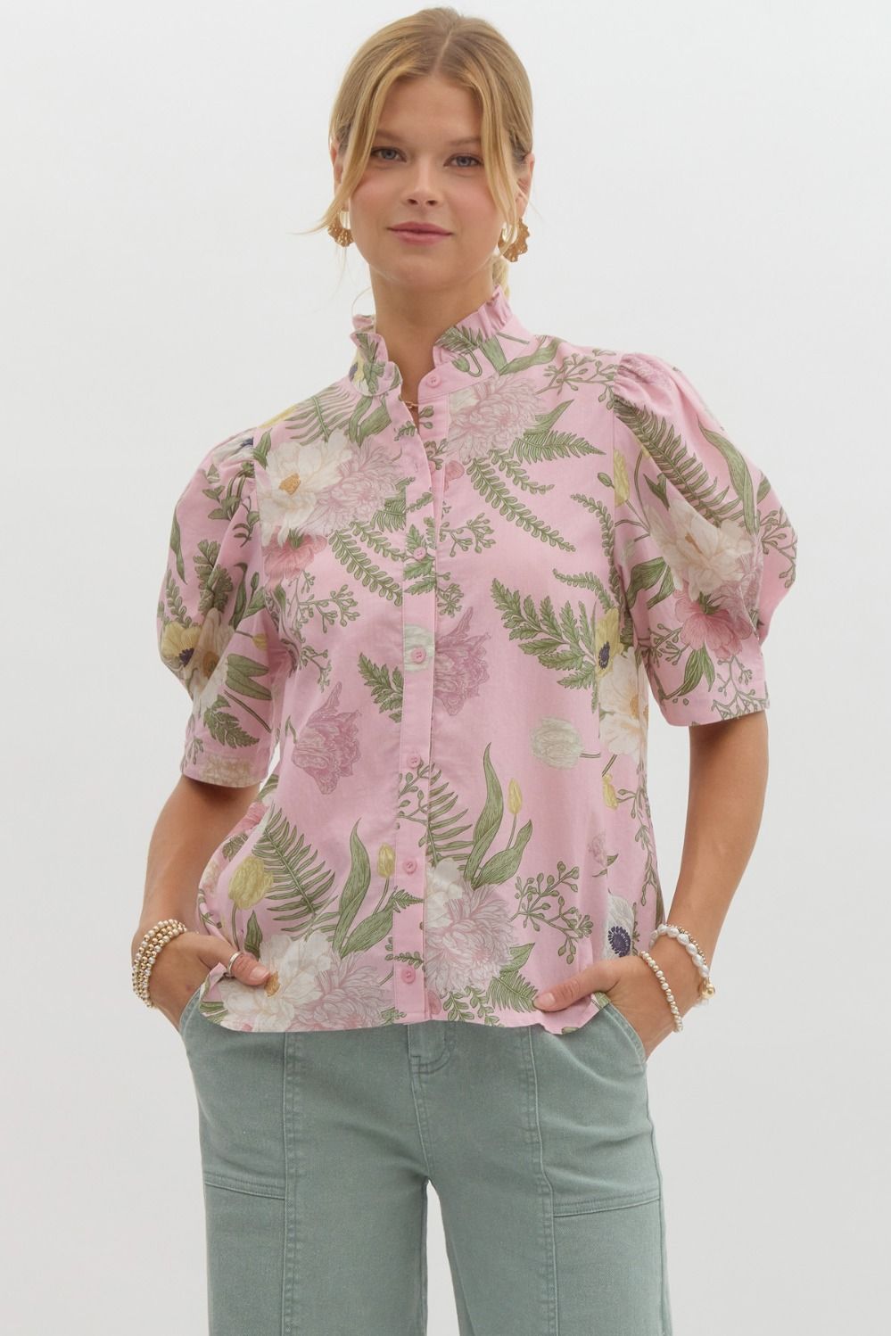 Pink Floral Top