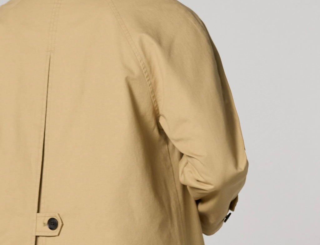 Raglan Sleeve Trench Coat W/ Pleat Back