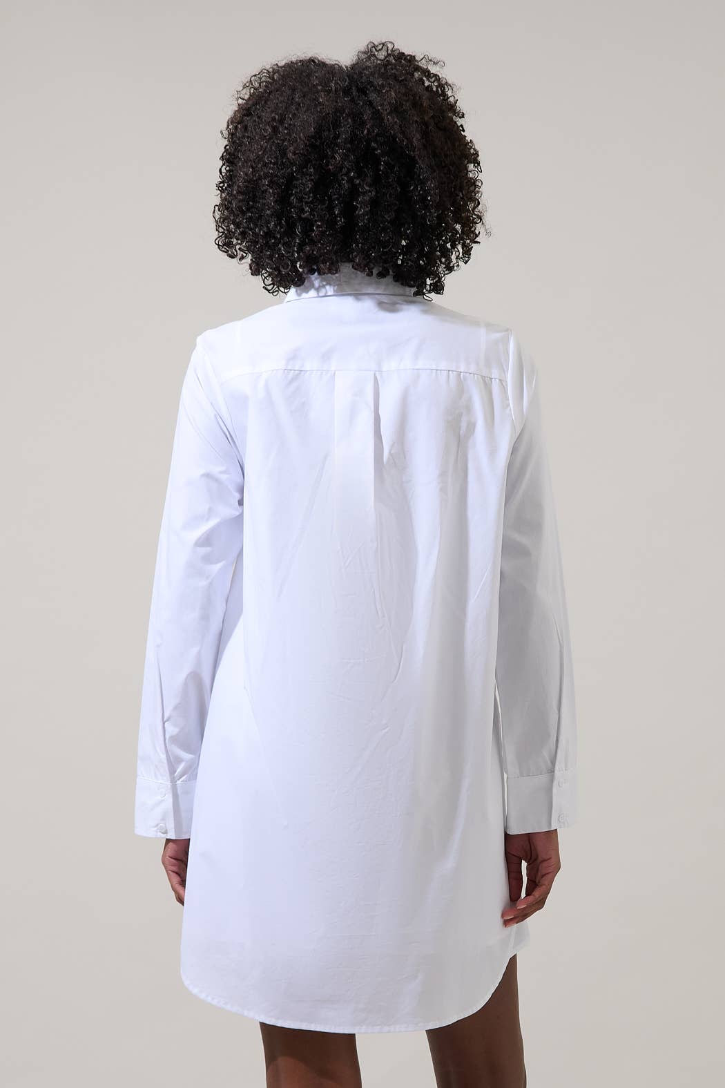 Kaira Poplin Button Down Shirt Dress