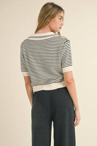 Collared Knit  Top