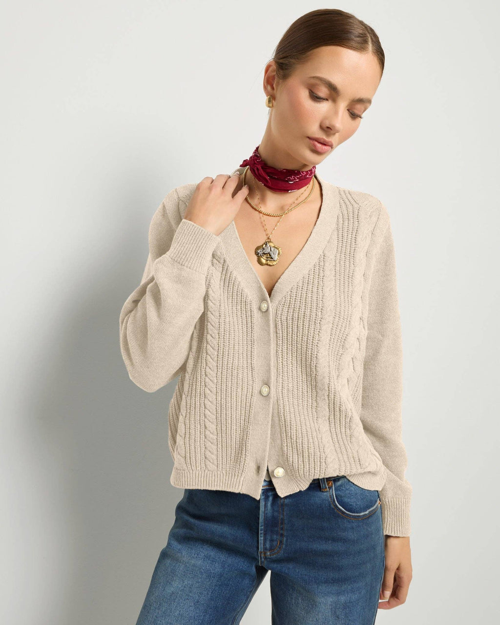 Amethyst Cable Cardigan