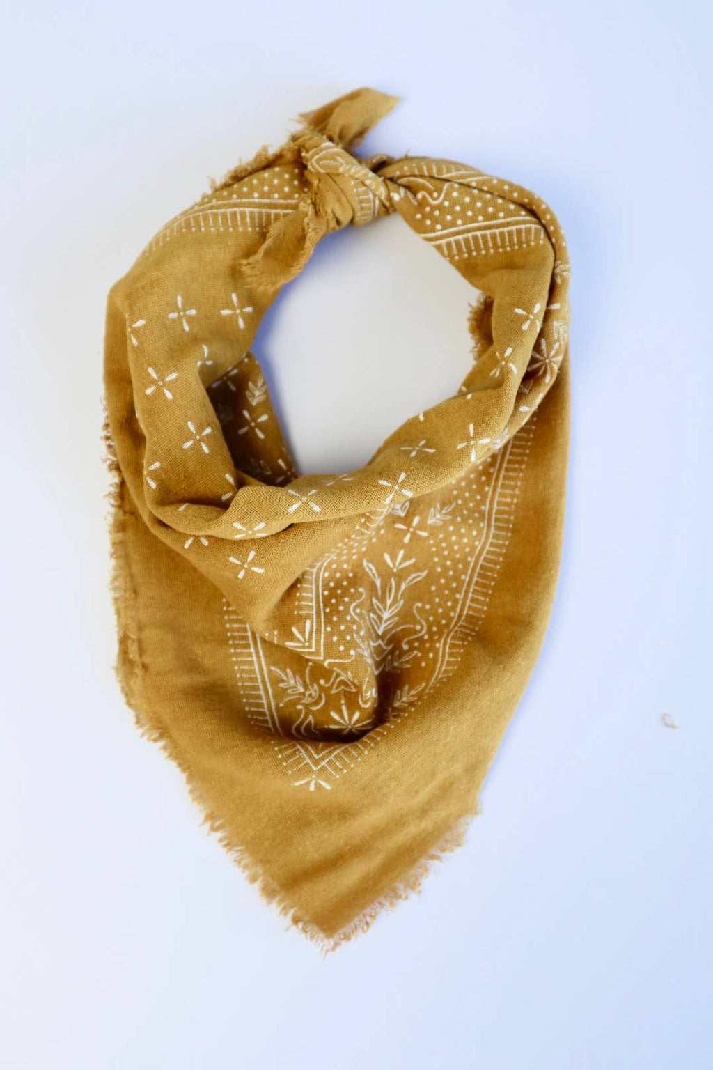Desert Gold Classic Print Naturally Dyed Bandana G1