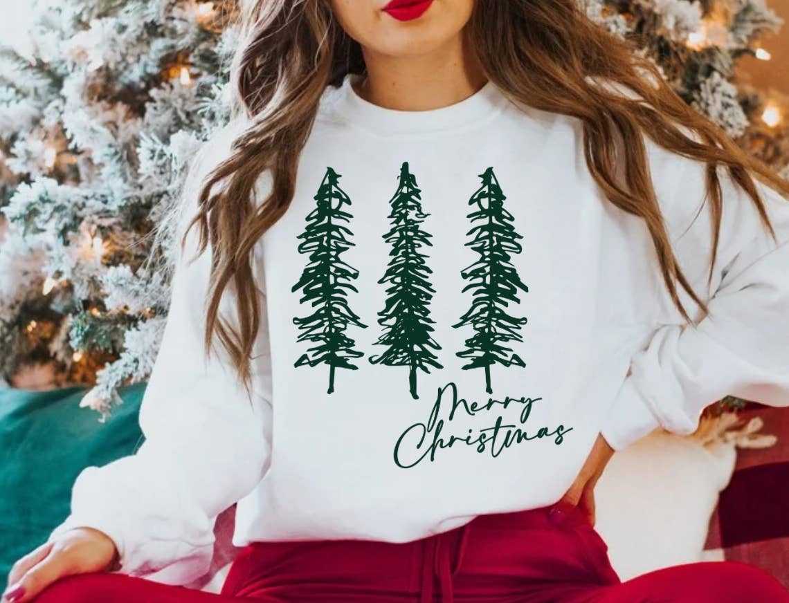 Classic Christmas Sweatshirt | Vintage Preppy Christmas Crew