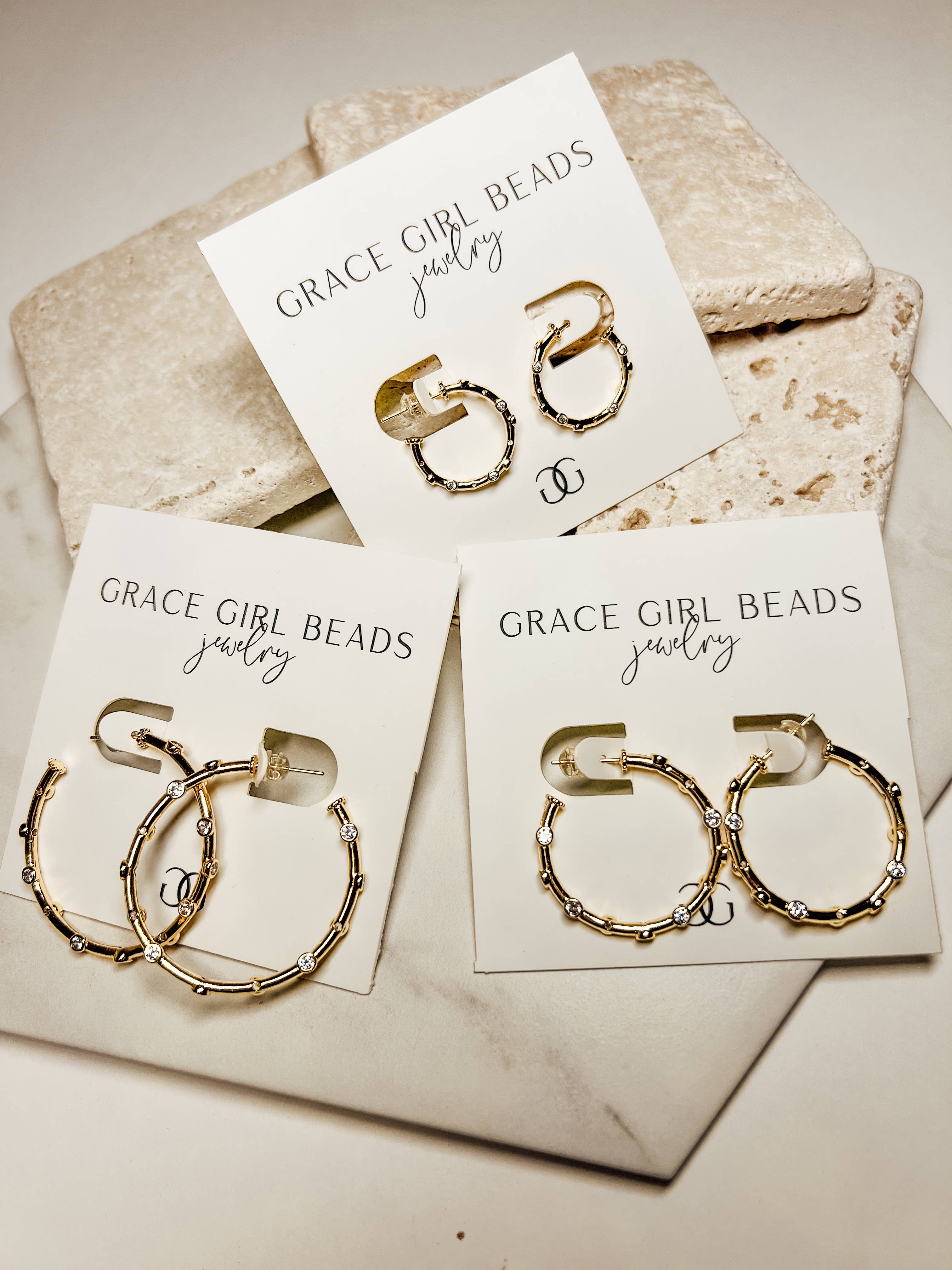 Scatter Hoop Earrings: Large