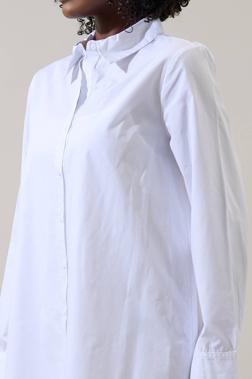 Kaira Poplin Button Down Shirt Dress