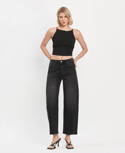 SUPER HIGH RISE PANEL BARREL JEANS INSTANT