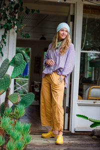 Relaxed Boyfriend Shirt Messy Dot - Lavender