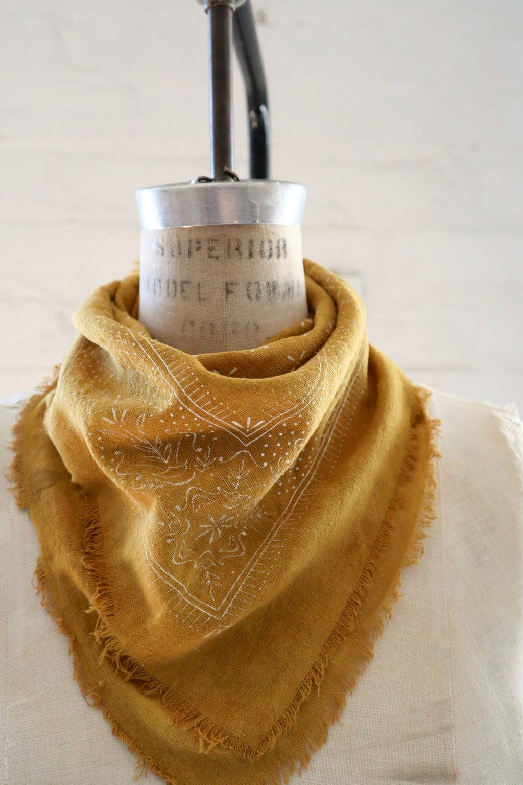 Desert Gold Classic Print Naturally Dyed Bandana G1