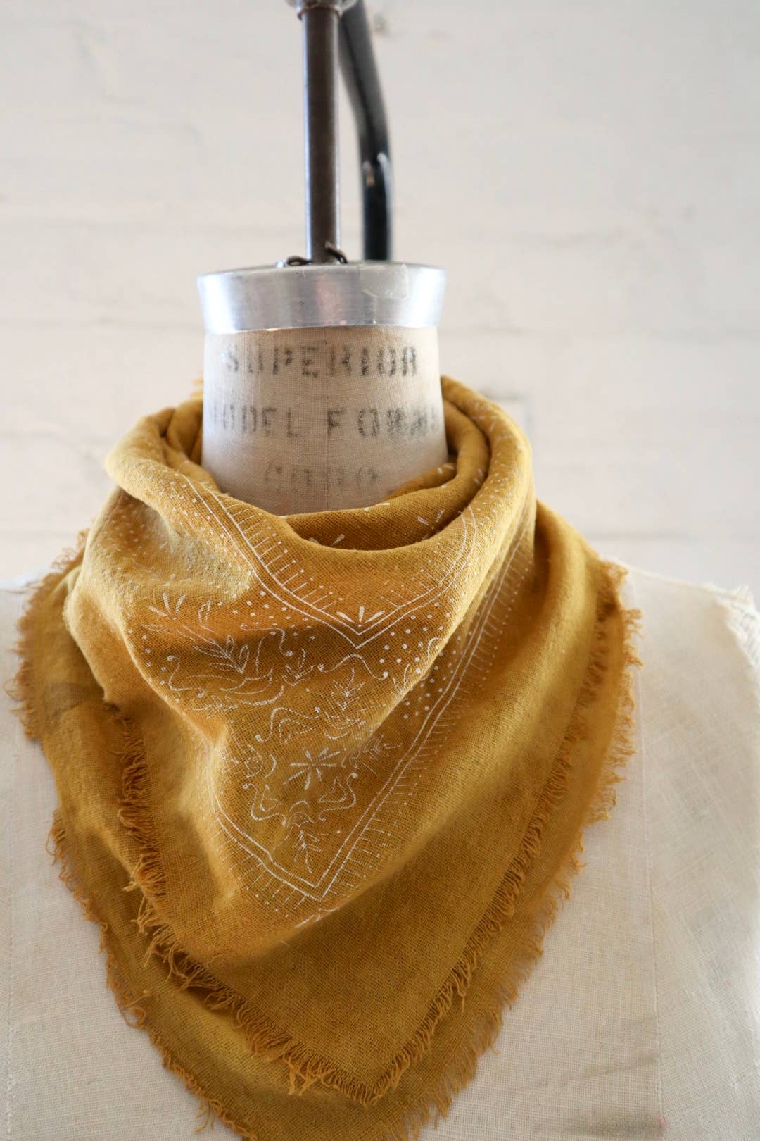 Desert Gold Classic Print Naturally Dyed Bandana G1