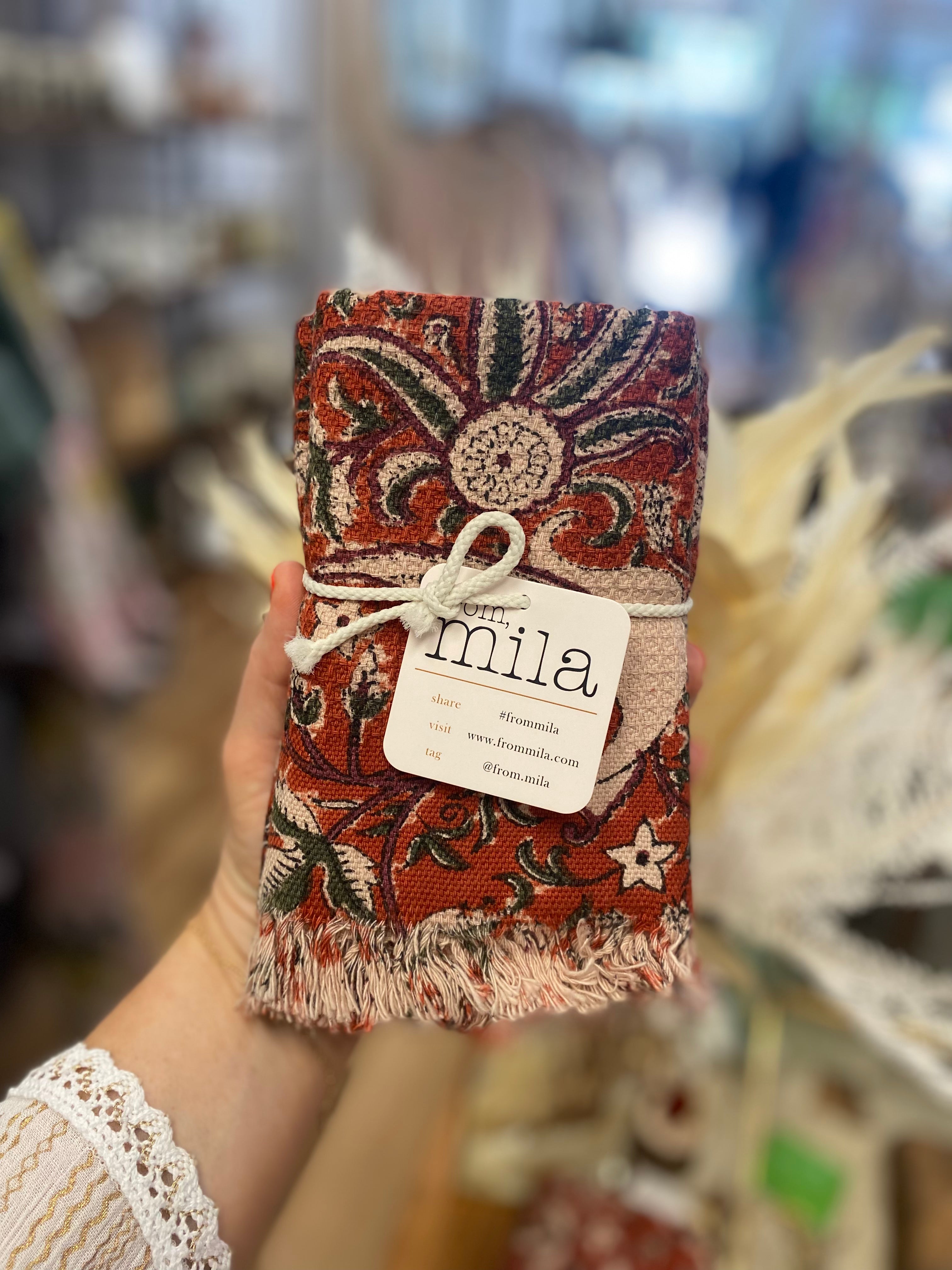Rouge Hand Towels From, Mila