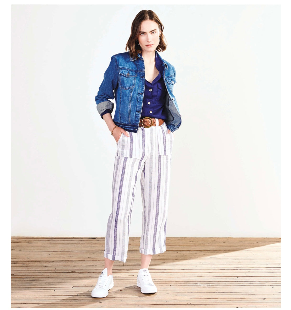 Sophie Wide Leg Pants - Sailor Stripes