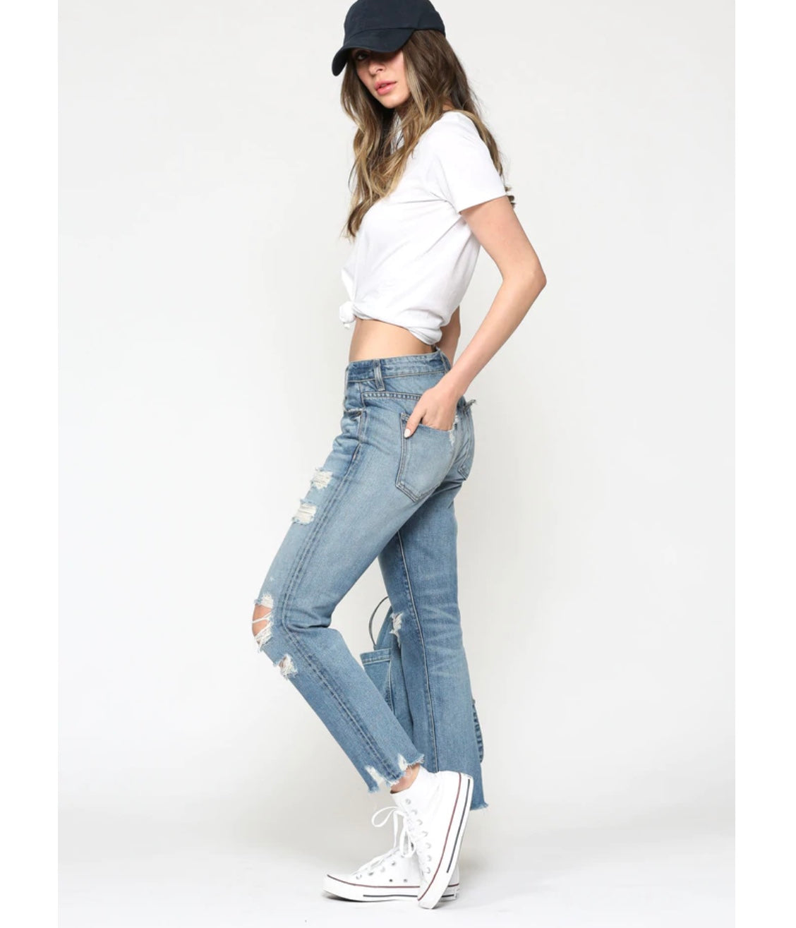 Bailey Medium Wash Slim Boyfriend