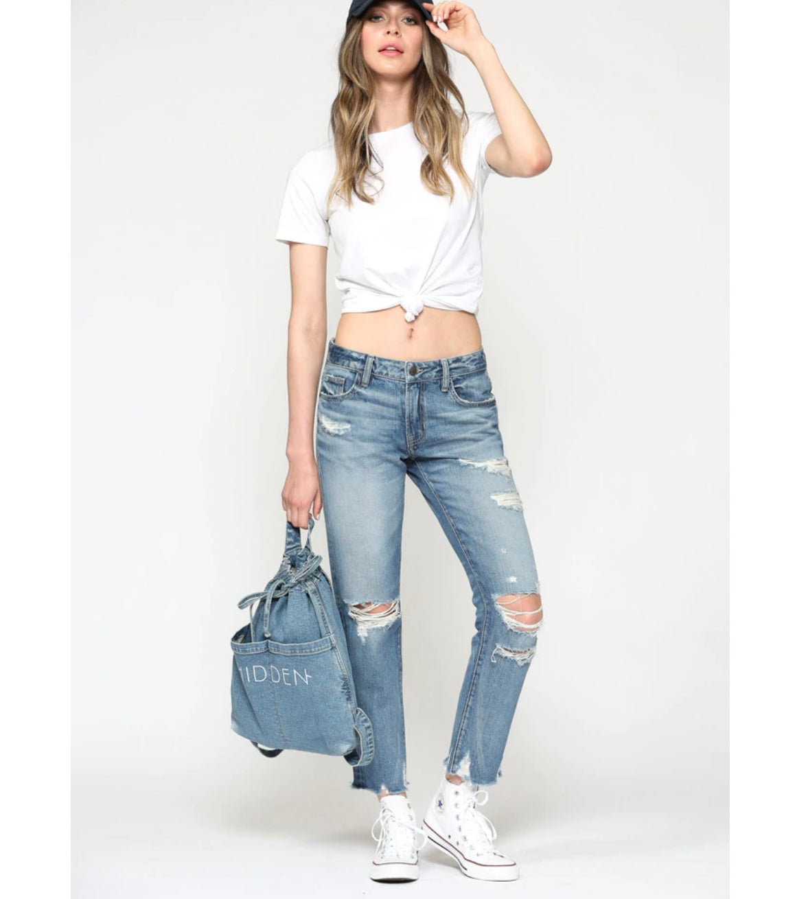 Bailey Medium Wash Slim Boyfriend