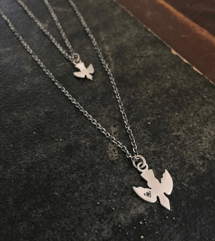Sterling Silver “Mama Bird" Necklace