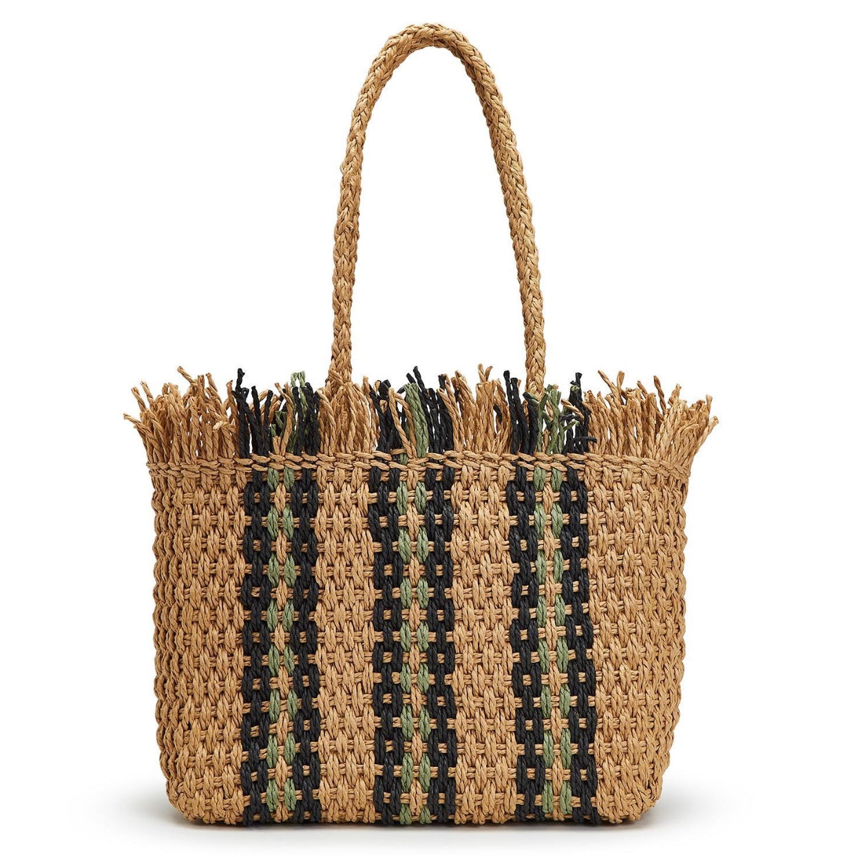 Hand Woven  Paper Straw Tote Bag