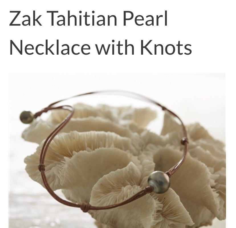 Zak Tahitian Pearl Necklace with Knots