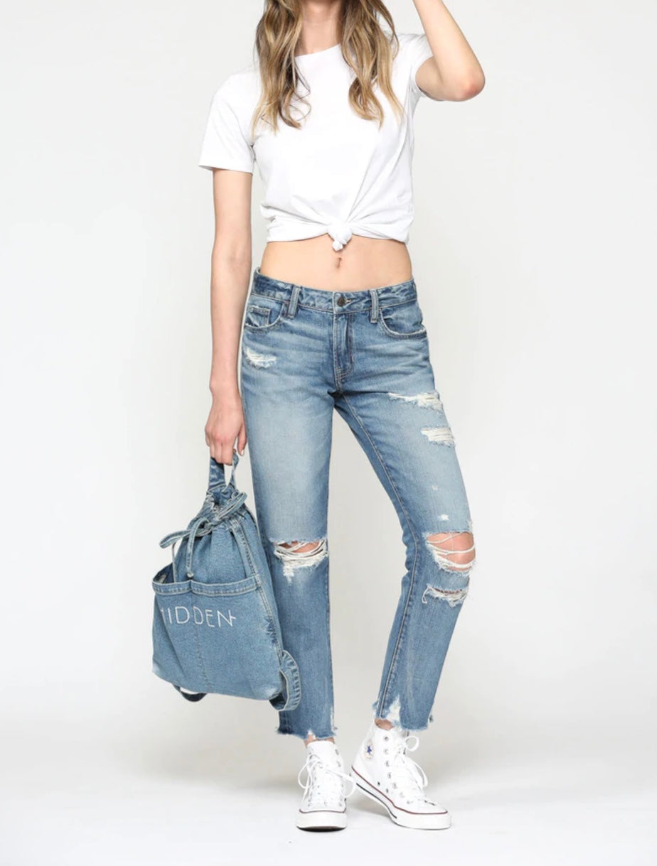 Bailey Medium Wash Slim Boyfriend
