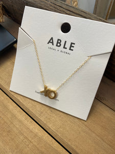 Able XO Charm Necklace