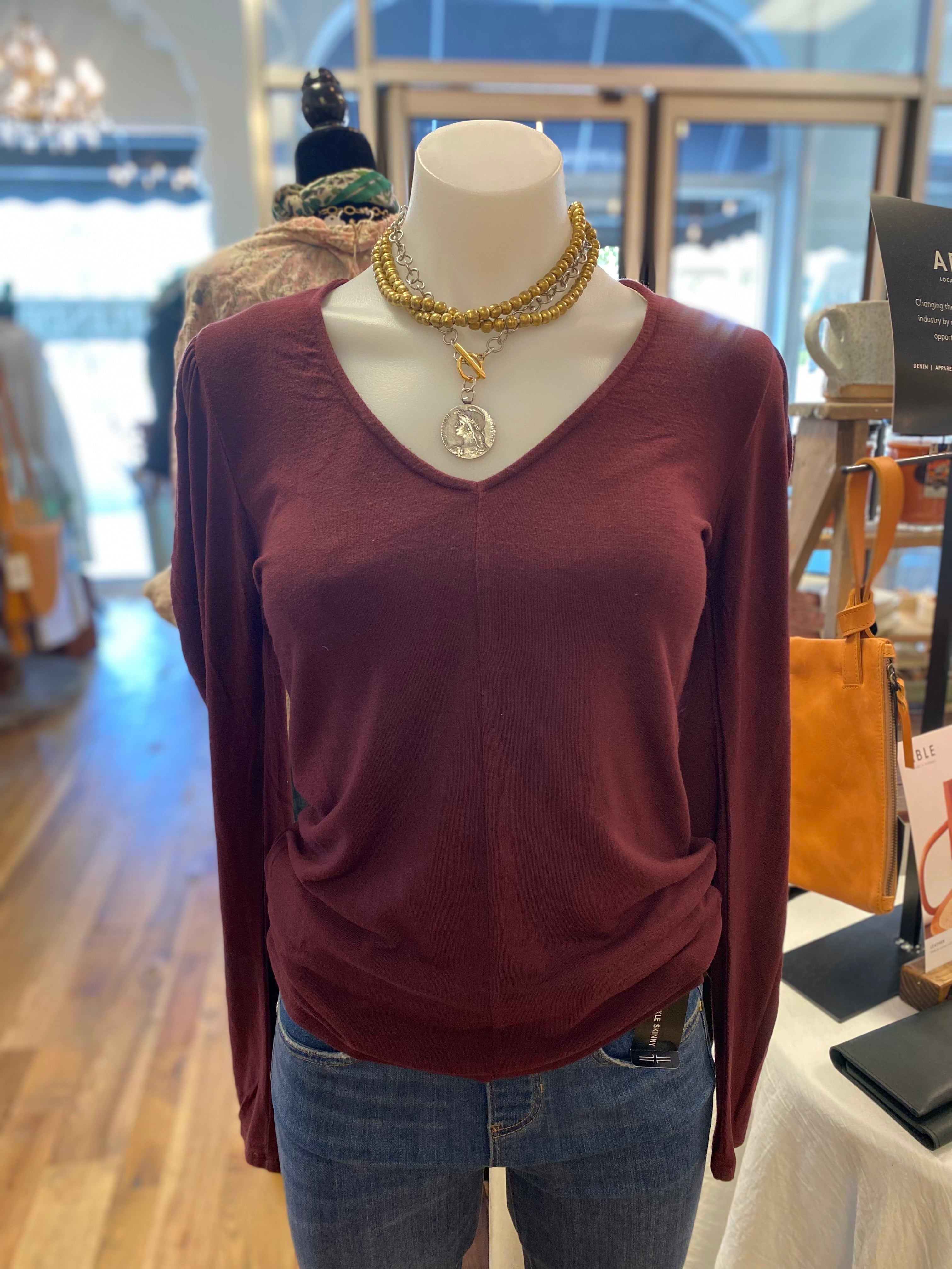 Bobi Shirred Sleeve Top