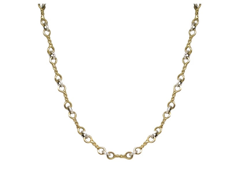 Gold Twisted Ring Necklace