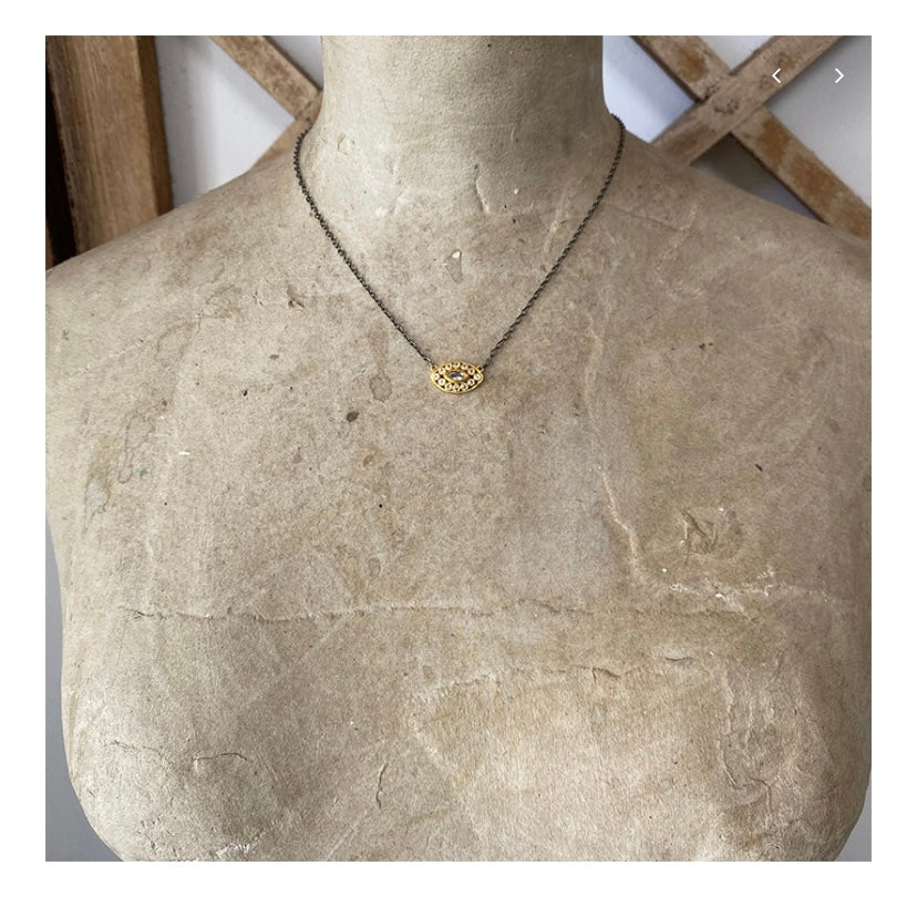 Maia Golden Protective Eye Necklace N2649